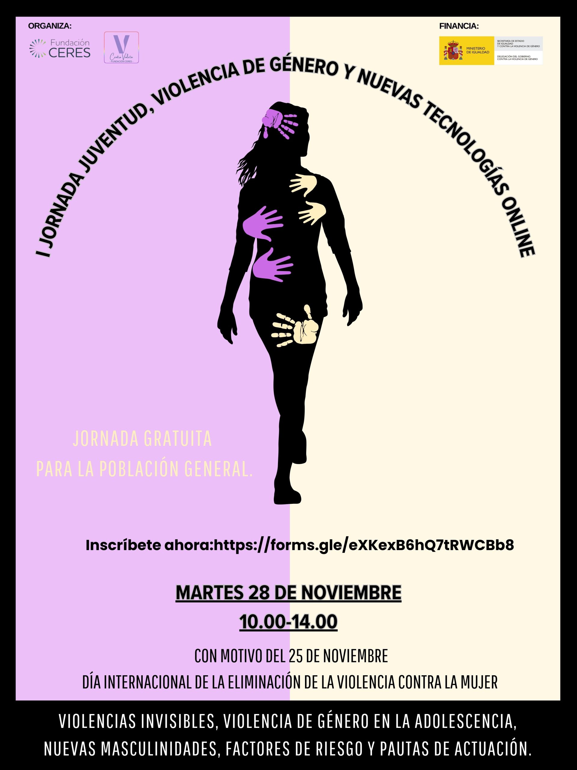 Fundación CERES presenta la I Jornada “Juventud, Violencia de Género y Nuevas Tecnologías Online”, el próximo 28 de noviembre